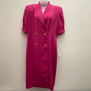 (R) NWT Ms Chaus Vintage Blazer Dress Shoulder Pads Button Detailing Size 12